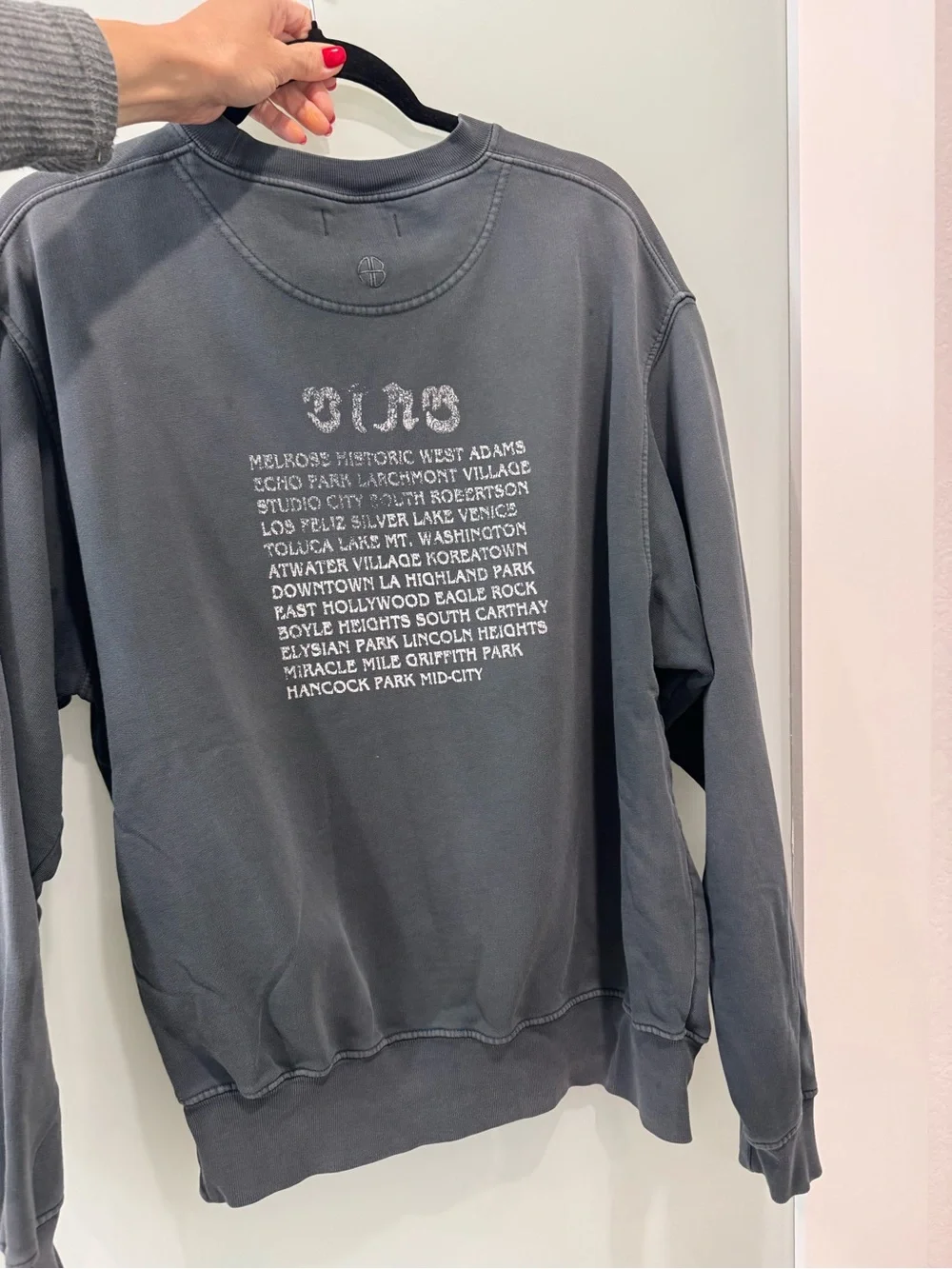 Anine Bing Charcoal Gray Vintage Graphic Crewneck - Picture 2 of 4